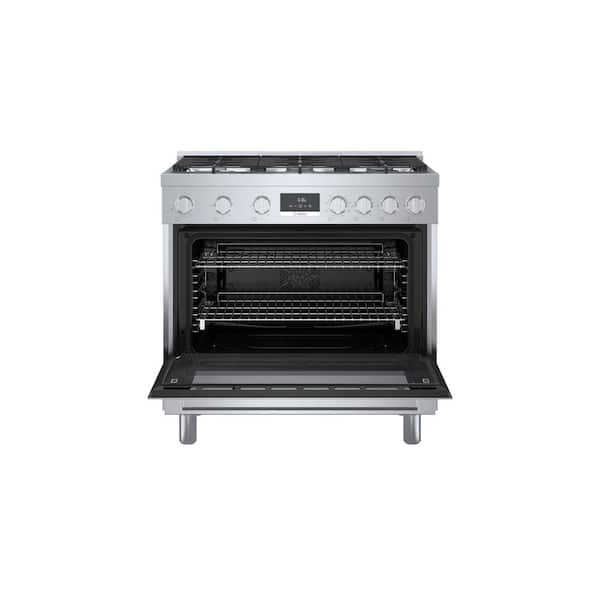 Bosch 800 Series 36 in. 3.7 cu. ft. Industrial Style Dual Fuel