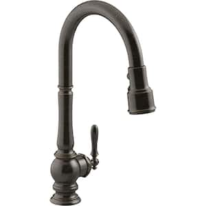 Artifacts Single-Handle Kitchen Sink Faucet with Konnect and Voice-Activated Technology in Oil-Rubbed Bronze