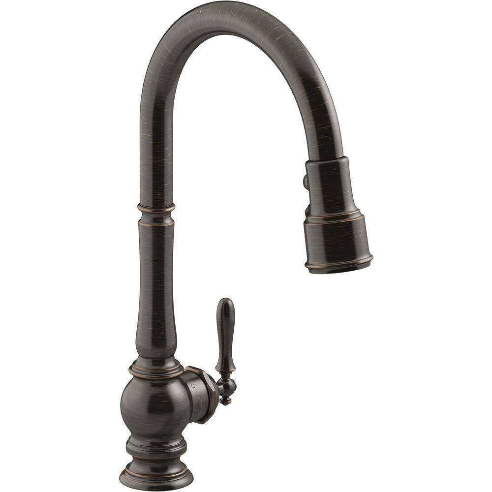 KOHLER Artifacts SingleHandle Kitchen Sink Faucet with Konnect and