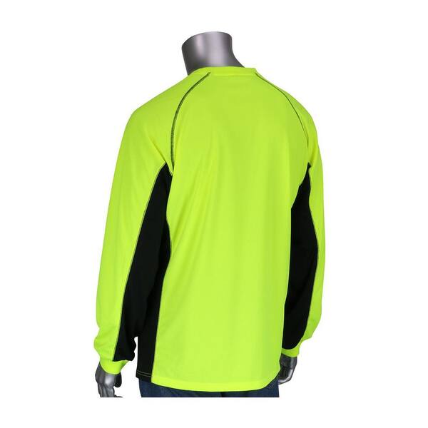 PIP 2X-Large Non-ANSI Hi-Vis Yellow Long Sleeve T-Shirt with 50+