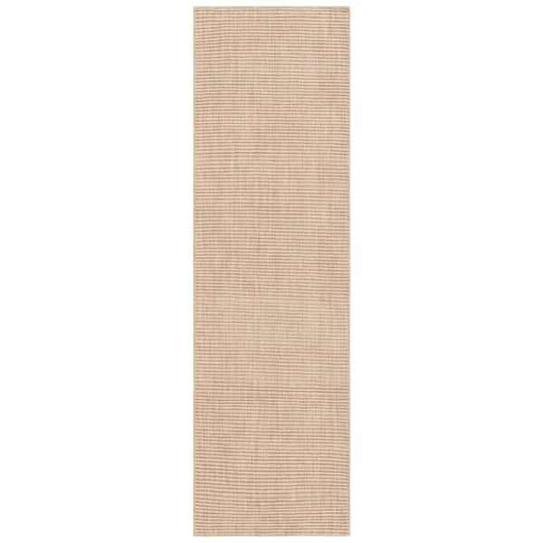 Himalaya 2 ft. x 8 ft. Beige Crosshatch High-Low Runner Rug