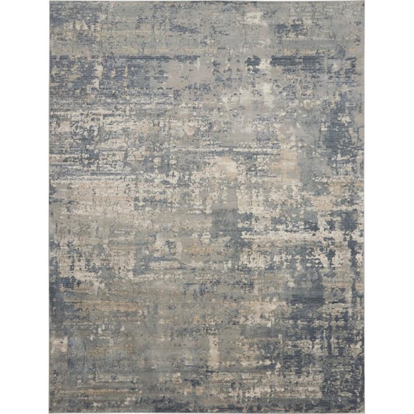 Concerto Grey/Beige 8 ft. x 10 ft. Abstract Rustic Area Rug