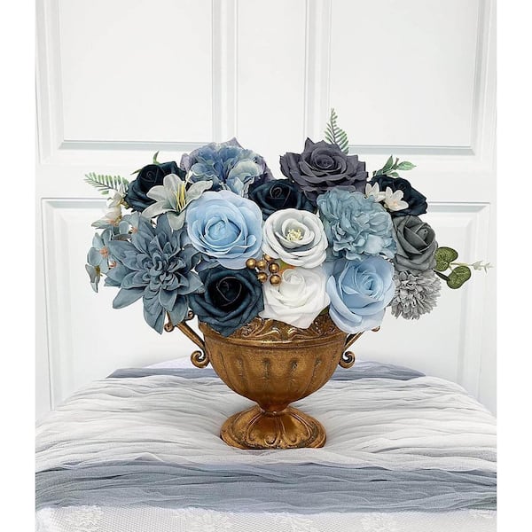 Blue Roses Artificial Flowers Blue Fake Flower PUB5D677U - The