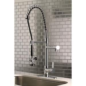 Single-Handle Pre-Rinse Spray Utility Pull-Down Sprayer Kitchen Faucet in Chrome