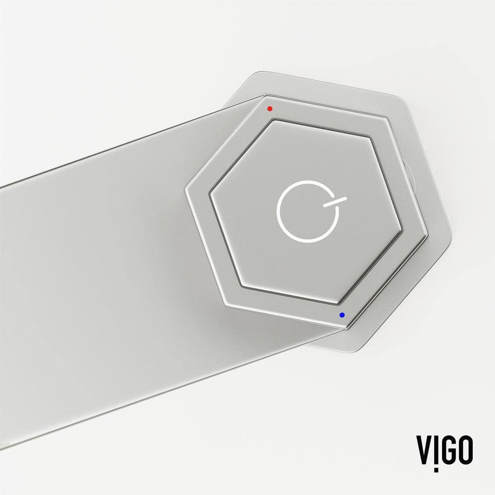 Nova Hexagonal Brushed Nickel Single-Hole Bathroom Faucet