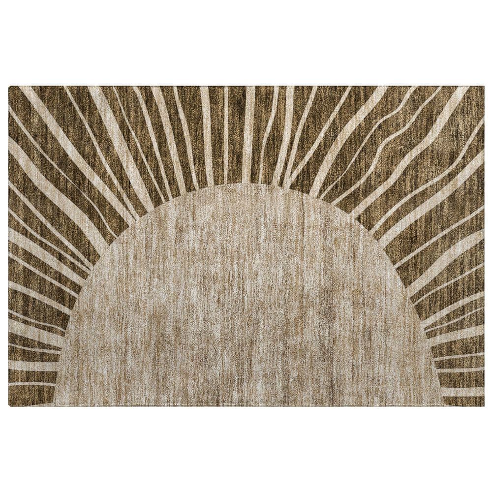 Dream Shag Premium Machine Washable Abstract ADS668 Brown 2 ft. x 3 ft. Accent Rug price history on PriceWatchPro