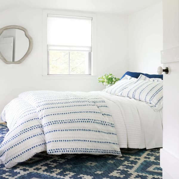 Marmara Kilim Handwoven Cotton Blue 3 ft. x 5 ft. Indoor Area Rug