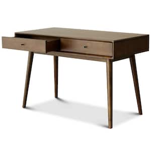 Cooper Mid-Century 47 in. Rectangular Brown Solid Wood Writing Desk