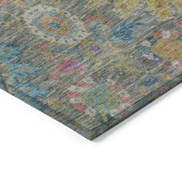 Chantille Machine Washable Indoor/Outdoor Abstract ACN2151 Aloe 9 ft. x 12 ft. Area Rug