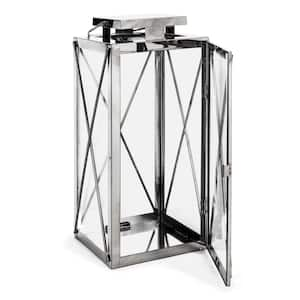 6.1 in. x 14 in. Silver Stainless Steel Outdoor Patio Lantern