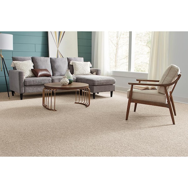 Huntcliff II Tawny Tan Beige 39 oz. Triexta Texture Installed Carpet