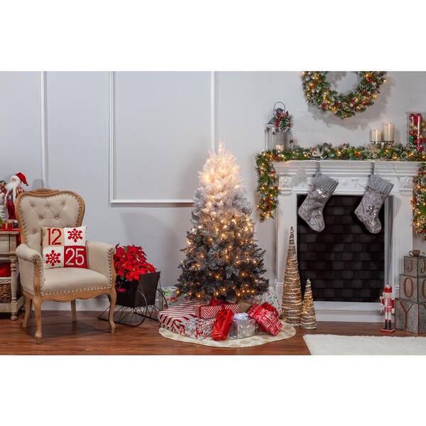 Sterling 5-Foot Vintage Black Ombre Spruce with 250 clear lights 6021--50BW  - The Home Depot