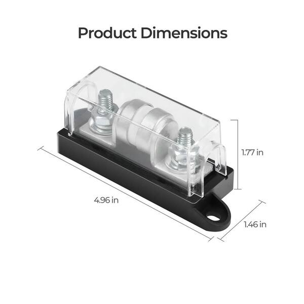 JIAKUPA 300 Amp Class T Fuse With Block | 500V DC, 10KA IR, For Inverters, Car Audio, RV, Boat - View #9