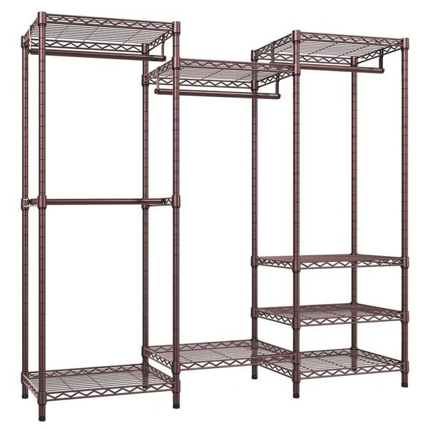 Unbranded Bronze Metal Heavy Duty Garment Clothes Rack 69 in. W x 76 in. H