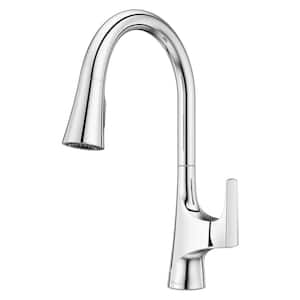 Norden Single-Handle Pull-Down Sprayer Kitchen Faucet in Polished Chrome