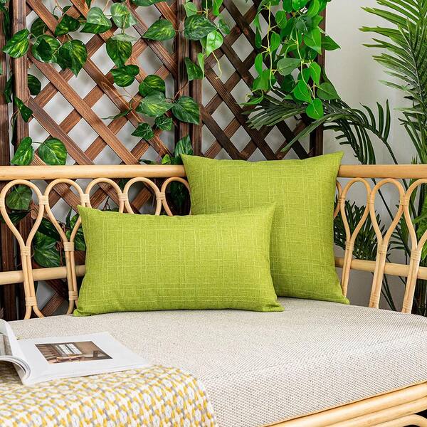 Green outdoor cheap throw pillows