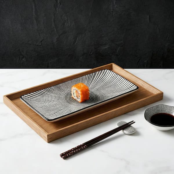 Condiment Servers 8-Piece Ceramic Material Sushi Dinnerware Set
