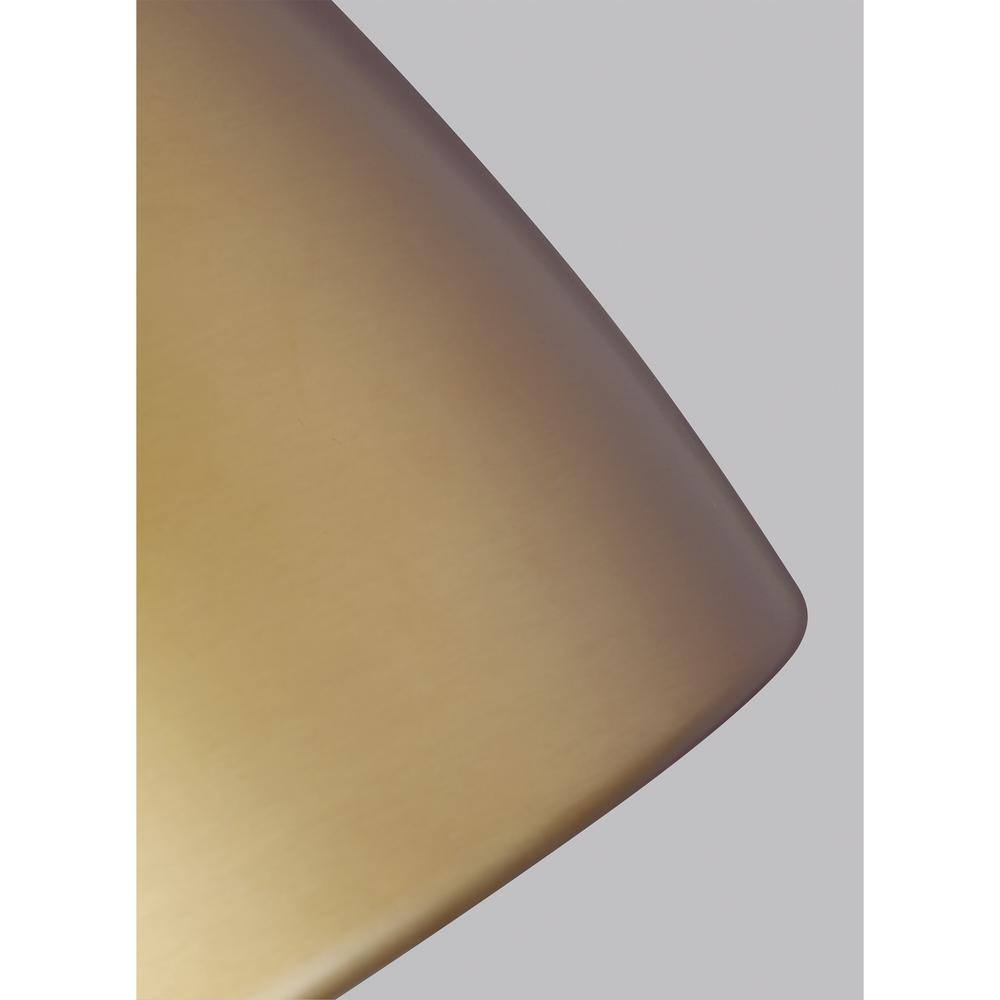Scandinavian Inverted Bowl LED Pendant in Burnished Brass