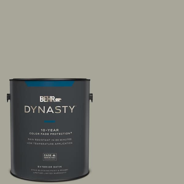 BEHR DYNASTY 1 gal. #N370-4A Historical Gray Satin Enamel Exterior ...