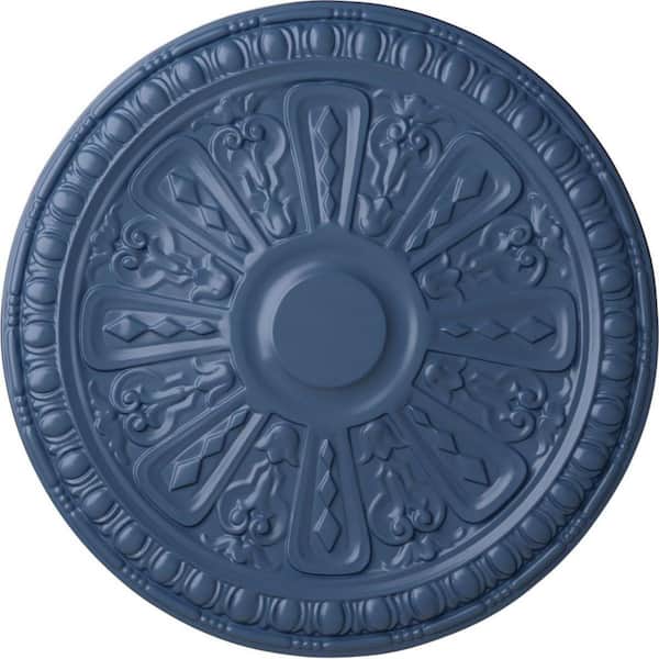 Ekena Millwork 18" x 1-1/4" Raymond Urethane Ceiling Medallion (Fits Canopies upto 5-3/8") Hand-Painted Americana