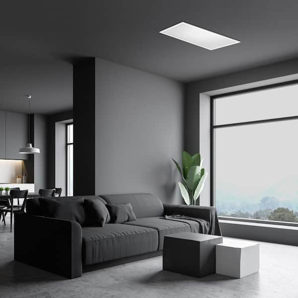 1-Pack 1 ft. x 2 ft. 2000 Lumens Dimmable Integrated LED Flat Panel Ceiling Flush Mount Fixture with Selectable 5CCT