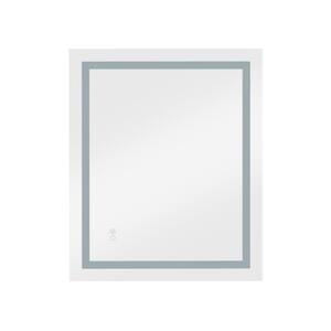 33 in. W x 25 in. H Large Rectangular Frameless Anti-Fog Wall Bathroom Vanity Mirror in White