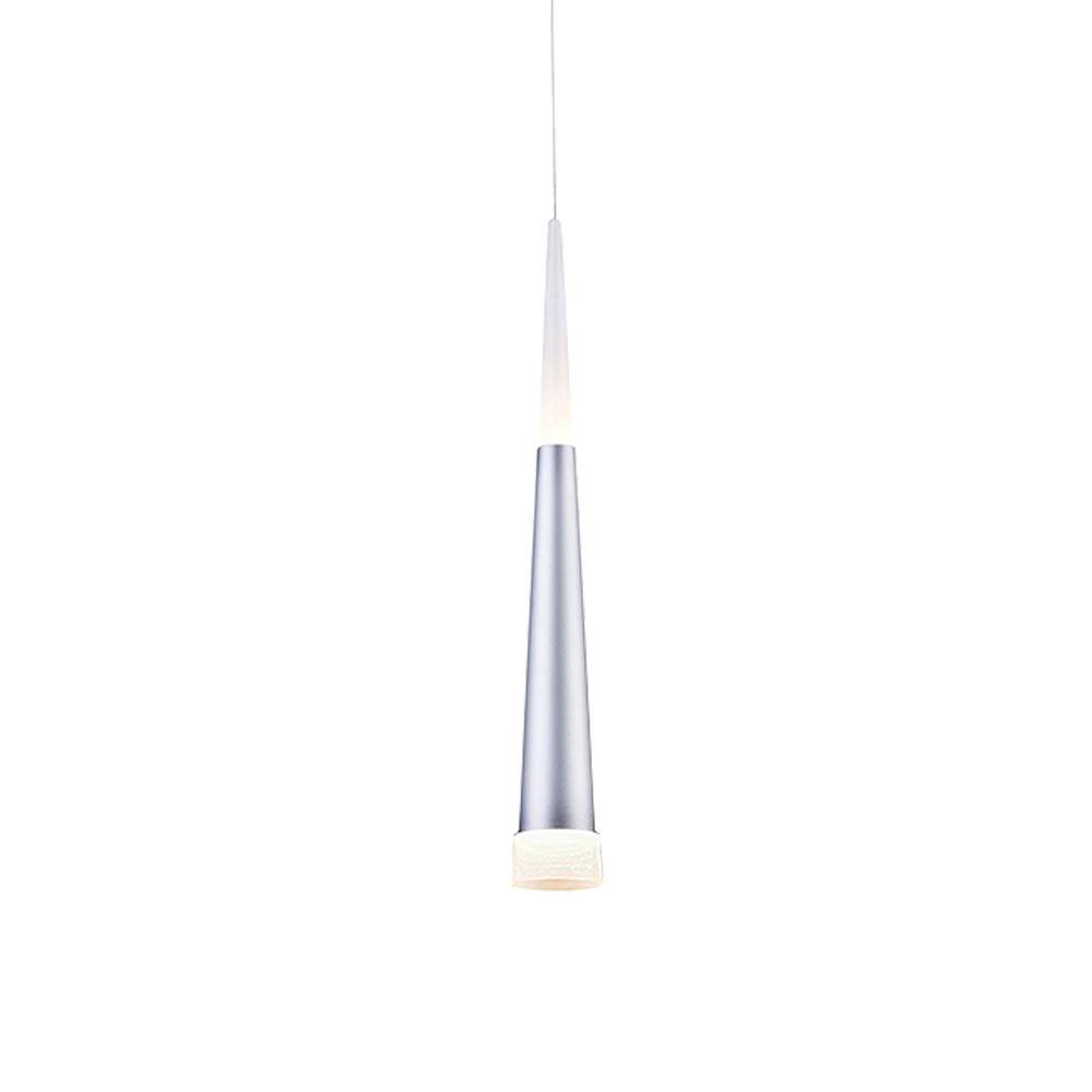 Sand Silver Crystal LED Pendant Light with Metal Frame