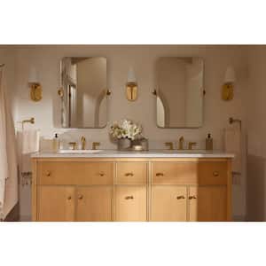 Castia By Studio McGee 20 in. W x 30 in. H Rectangular Framed Wall Mount Bathroom Vanity Mirror in Brushed Moderne Brass