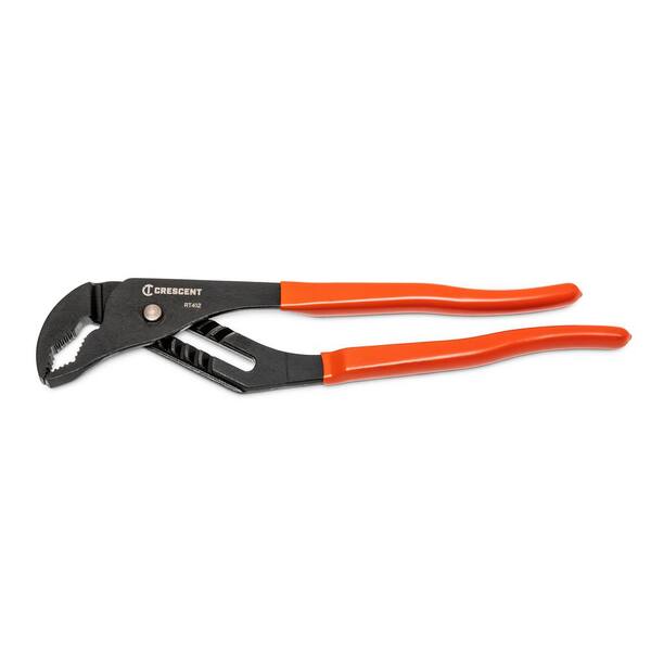 Crescent 12 in. VJaw Black Oxide Tongue and Groove Dipped Grip Pliers