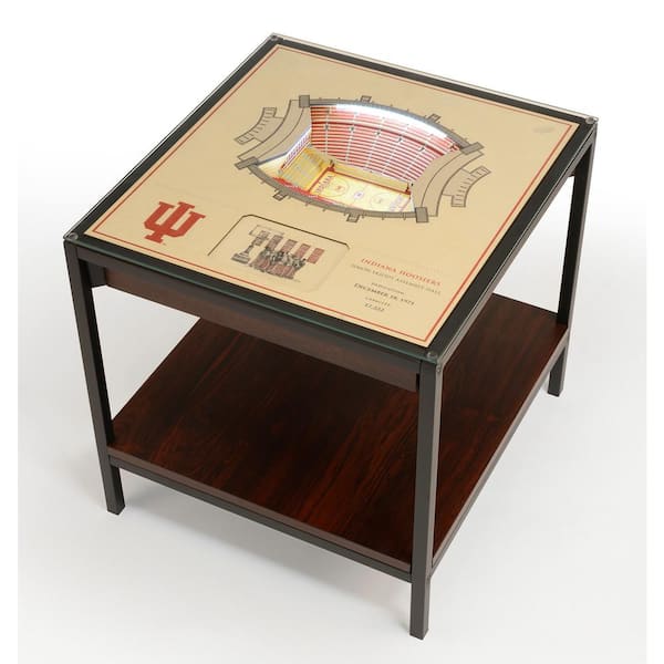 YouTheFan NCAA Indiana Hoosiers 23 in. x 22 in. 25-Layer StadiumViews Lighted End Table - Assembly Hall