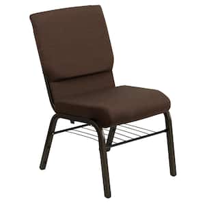 Fabric Stackable Church Chair in Brown