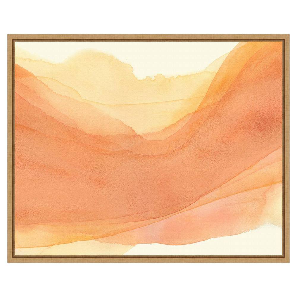 Sunset Layers Abstract Orange and Peach Canvas Print