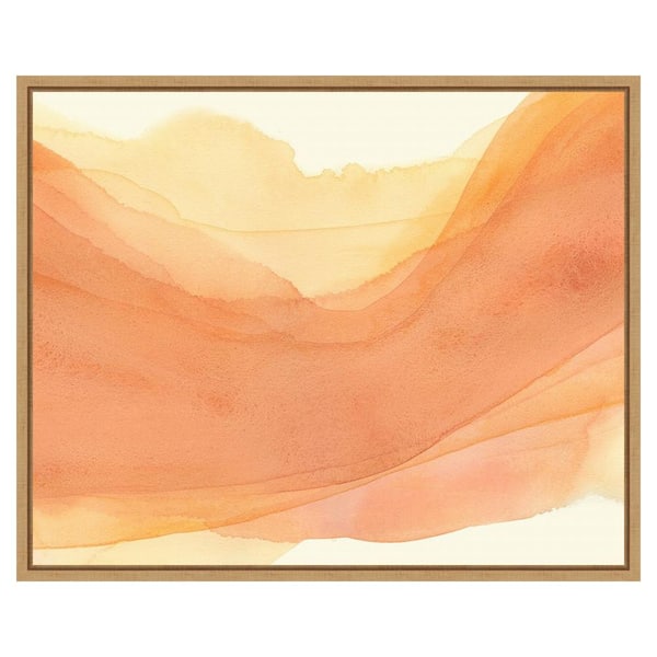 Amanti Art Sunset Layers I by Grace Popp 28 in. W x 23 in. H Canvas Wall Art Print Framed in Brown