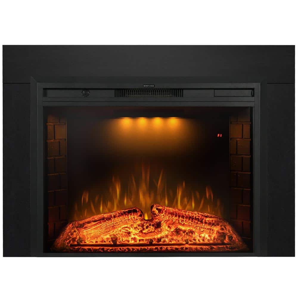 30 in. Electric Fireplace Inserts with Trim Kit, Adjustable Top Light and F