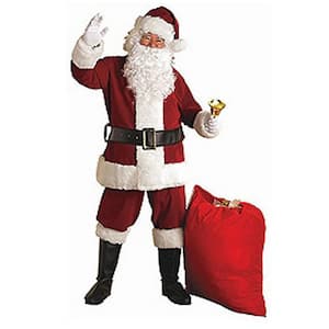 Adult XX-Large Crimson Regal Plush Santa Suit Costume