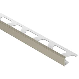 Jolly-P Grey 3/8 in. x 8 ft. 2-1/2 in. PVC L-Angle Tile Edging Trim