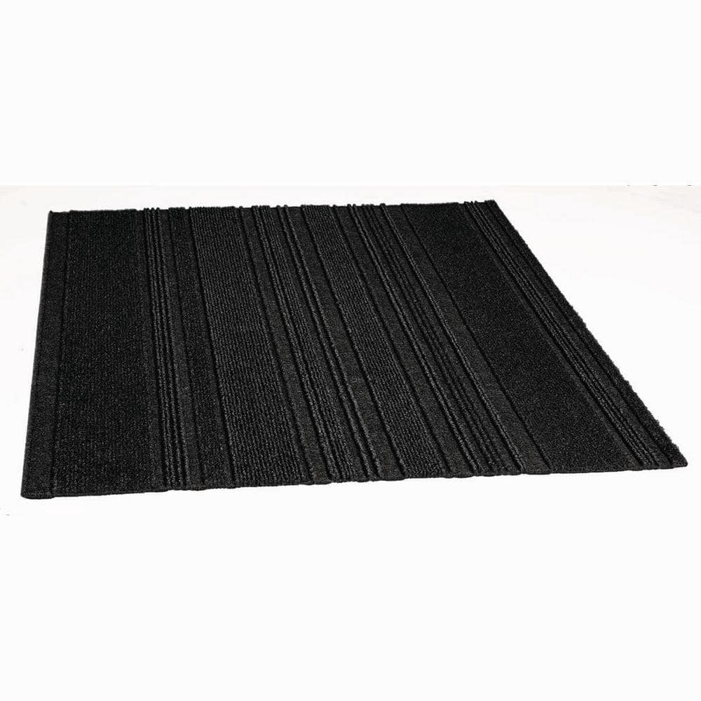 Black Ice 24" x 24" Peel and Stick Carpet Tiles
