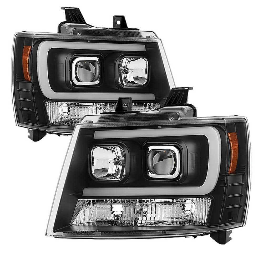 Spyder Auto Chevy Suburban 1500/2500 07-14 / Chevy Tahoe 07-14 / Avalanche  07-14 Version 2 Projector Headlight- Light Bar DRL - Blk 5082565 - The Home 