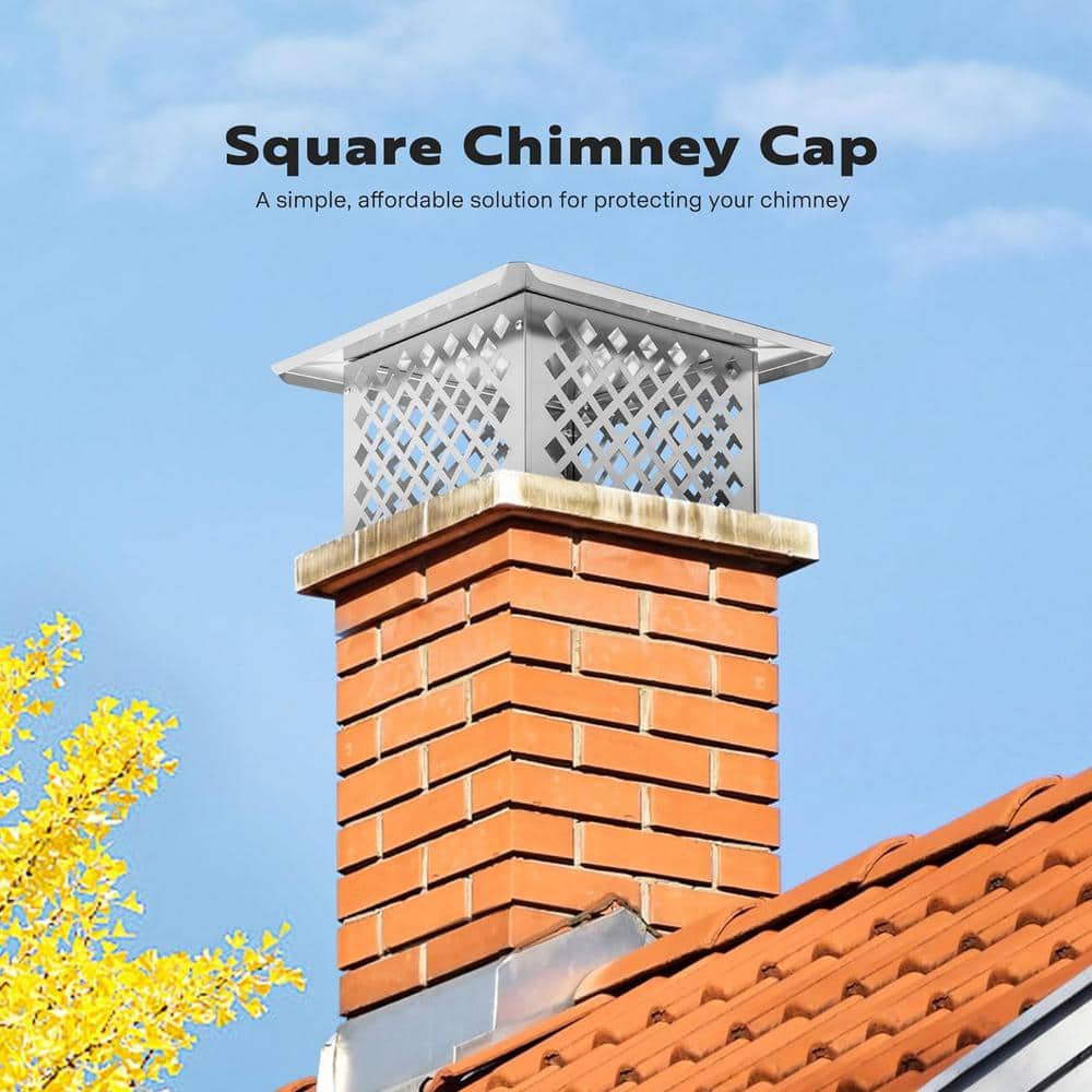 13" x 17" Silver Stainless Steel Adjustable Mesh Chimney Cap