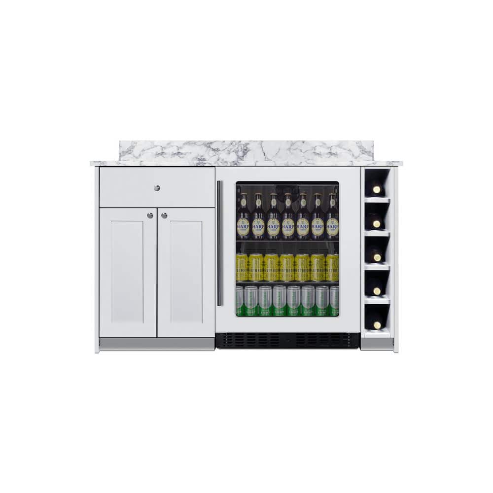 54 in. Mesa Dry Bar with Single Zone Beverage Center in White, ADA Compliant price history on PriceWatchPro