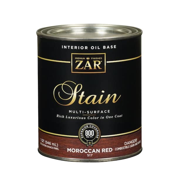 ZAR 1 qt. Semi-Transparent 517 Moroccan Red Oil-Based Multi-Surface Interior Wood Stain