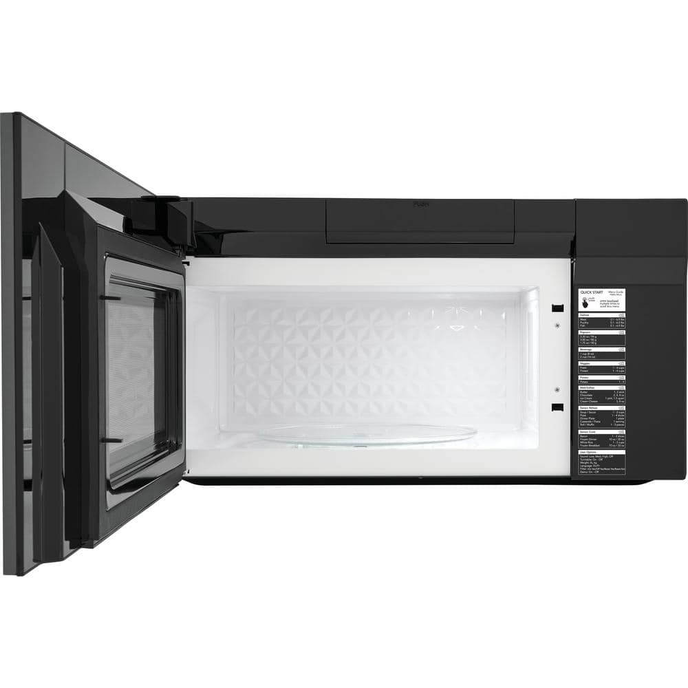 Black Stainless Steel Over-the-Range Microwave with Sensor Cooking