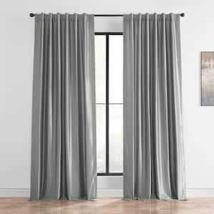 Silver Gray Solid Rod Pocket Room Darkening Curtain - 50 in. W x 96 in. L (1 Panel)
