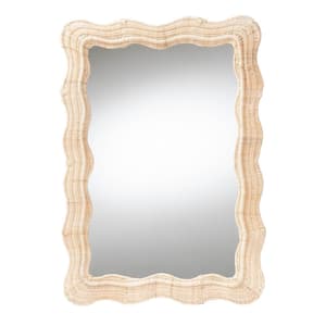 Hasana 27.6 in. W x 39.4 in. H Rattan Mirror