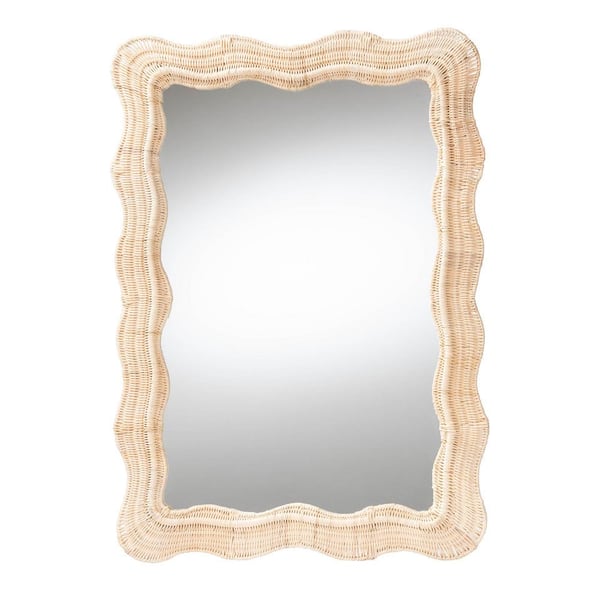 Hasana 27.6 in. W x 39.4 in. H Rattan Mirror