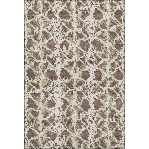 Addison Rugs Mayfield Premium Machine Washable Abstract AMF969 Brown 2 ft. 6 in. x 3 ft. 10 in. Area Rug