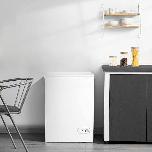 21.18 in. 3.5 cu. ft. Chest Freezer Manual Defrost in White with Garage Ready