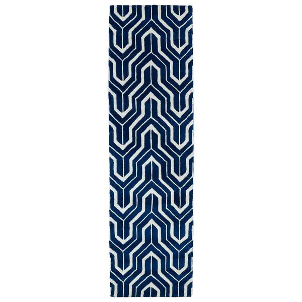 Kaleen Revolution Navy 2 ft. 3 in. x 8 ft. Runner