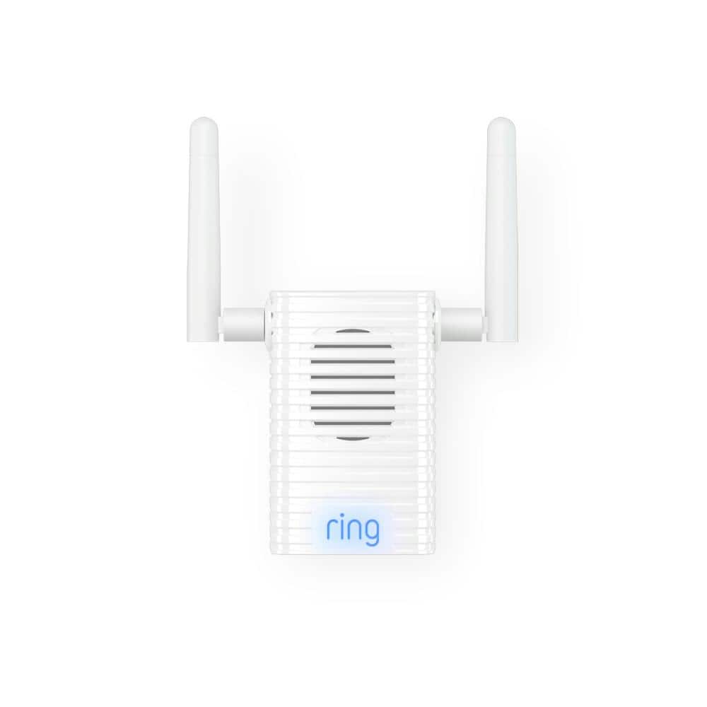 Ring Security Home White Wi-Fi Extender Chime Pro Alerts For Ring Alarm System 
