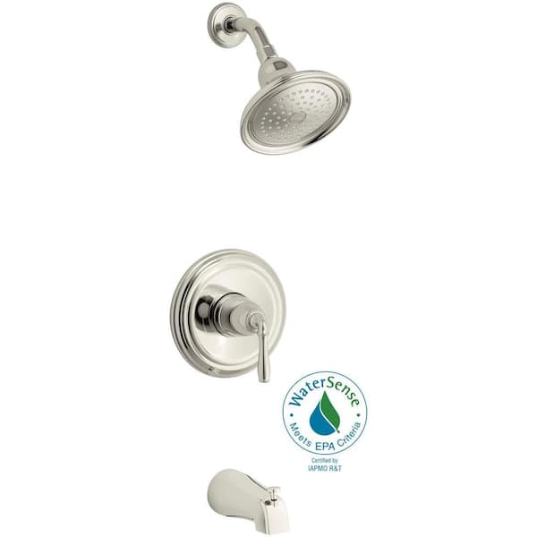 KOHLER Devonshire Rite-Temp Single-Handle 1-Spray Tub and Shower Faucet in Polished Nickel (Valve Not Included)